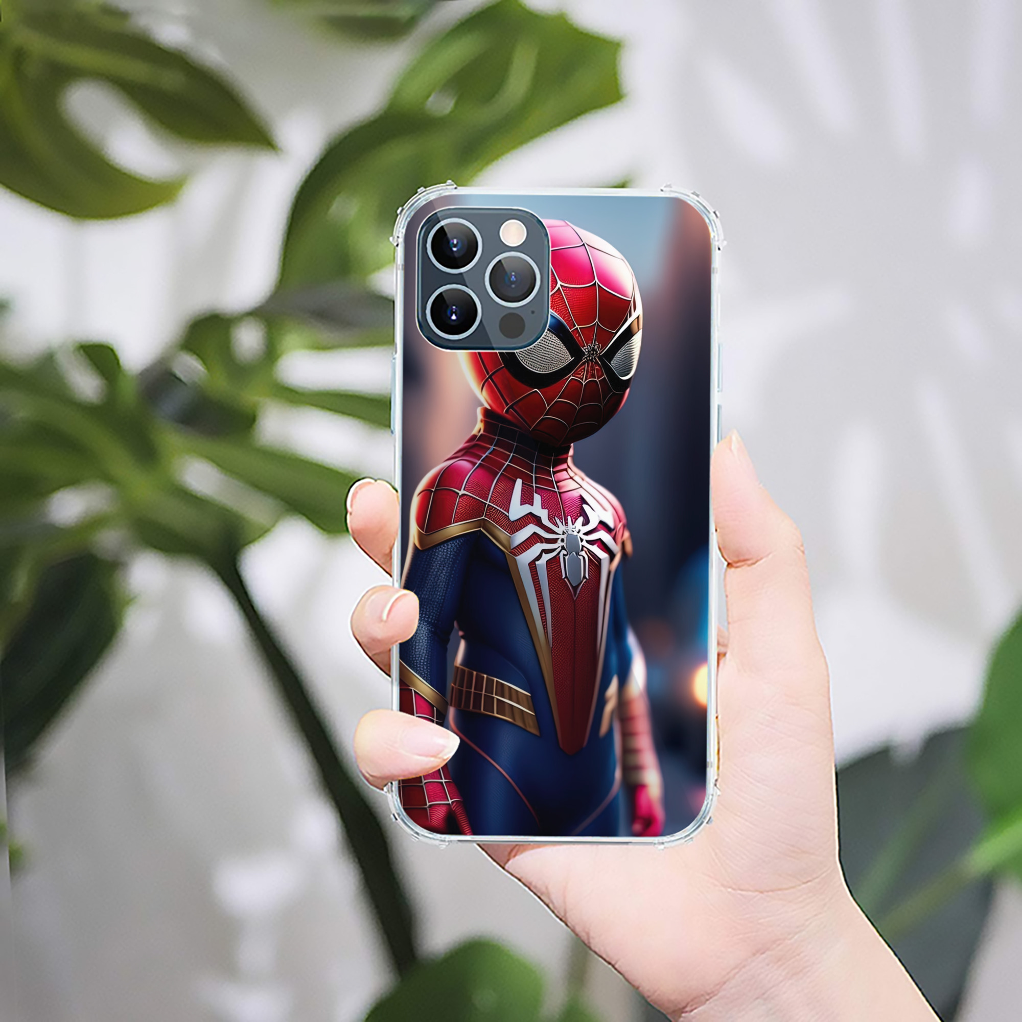 （画像用） Spider Man スパイダーマン 【iPhone 12シリーズ対応】透明スマホケース（クリアソフトケース）